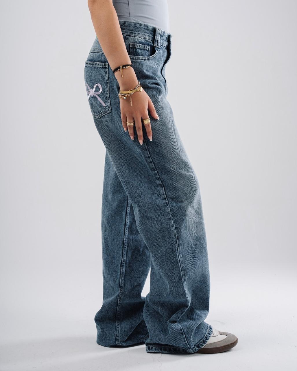 Frenchee The Label Pink Bow Denim